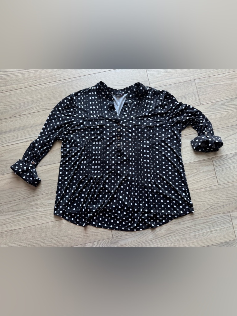 Cocomo Black and White Polka Dot Top